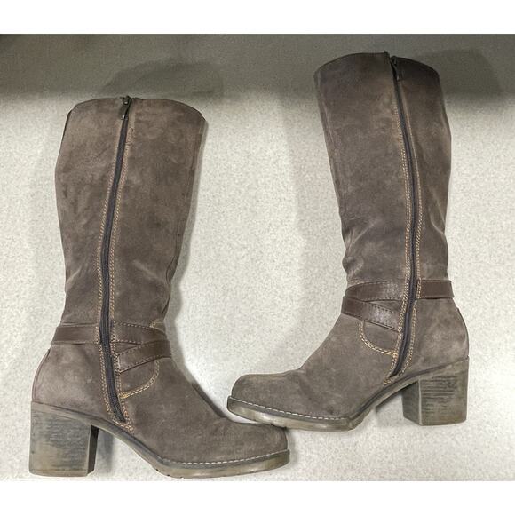 Bjorndal PIPER -Autumn Brown Suede Leather Calf High Riding Boots Women’s Sz 8.5 - Picture 4 of 11